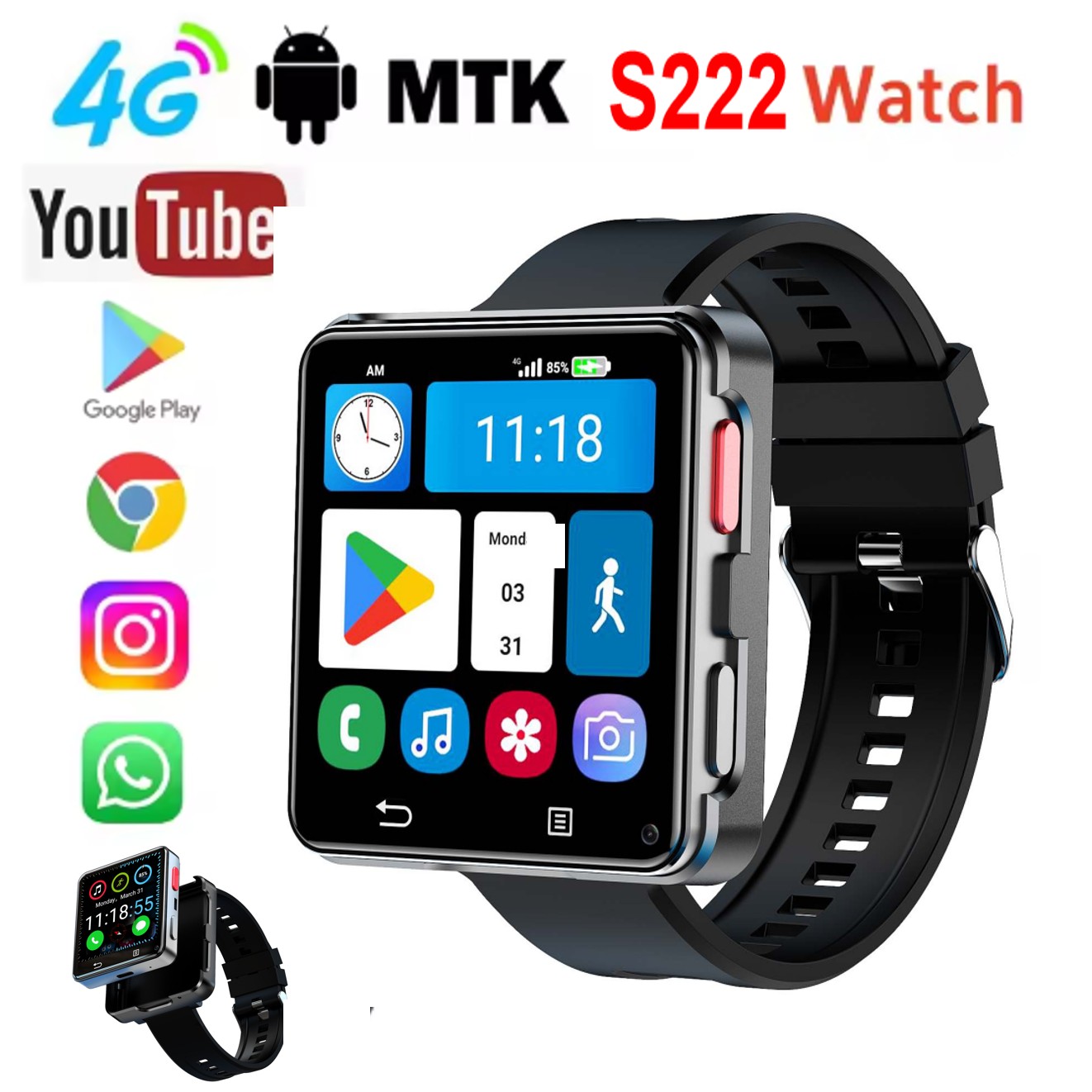 Smart Watch - Умные часы S222 с поддержкой 4G