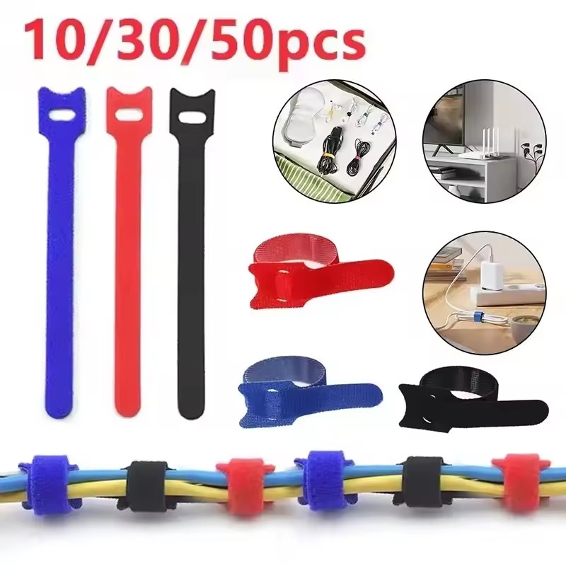 Cable Organizer - 10/30/50 шт. многоразовых кабельных стяжек на